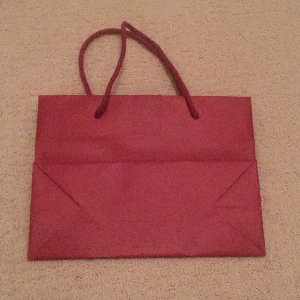 Authentic Salvatore Ferragamo Red Paper Shopping Gift Bag Luxury Packaging 11x8 - Picture 3 of 6